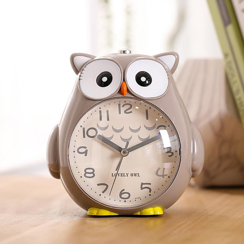 Creative children owl cartoon clock