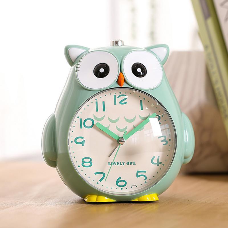 Creative children owl cartoon clock
