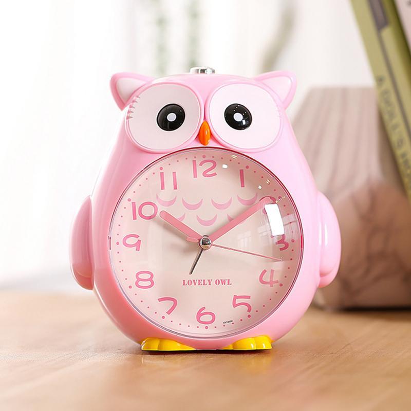Creative children owl cartoon clock