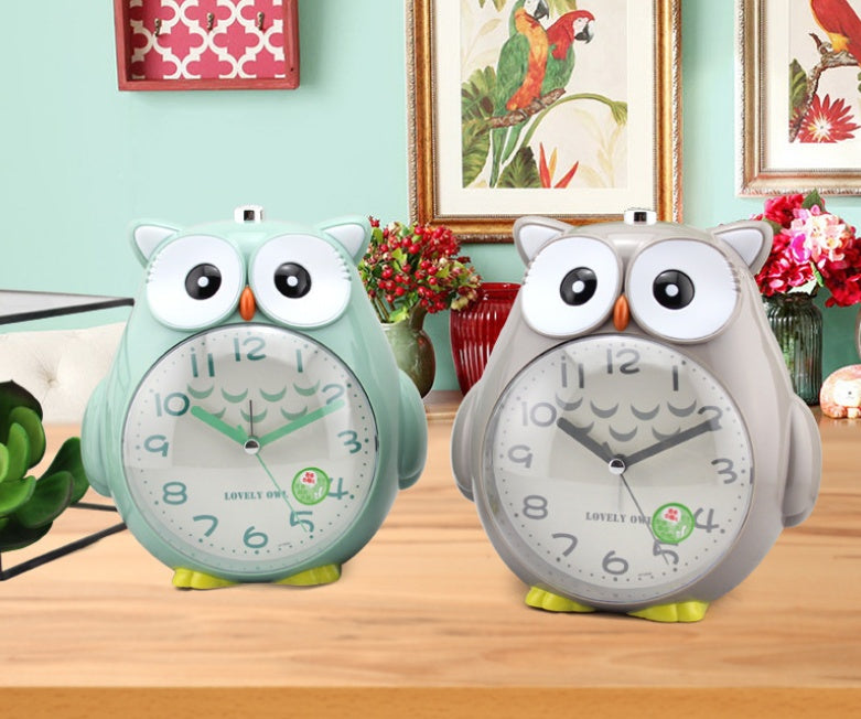 Creative children owl cartoon clock